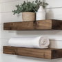 Hanah Home Raf273 Estantería de Pared de Madera Maciza (2 piezas)